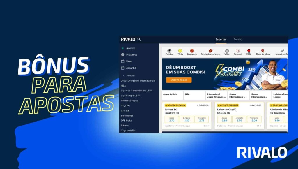 Bônus para apostadores no site oficial da Rivalo Brasil