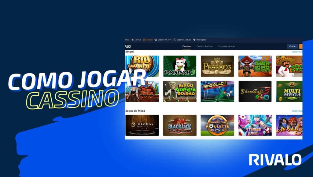 instruções sobre como jogar no cassino Rivalo no Brasil