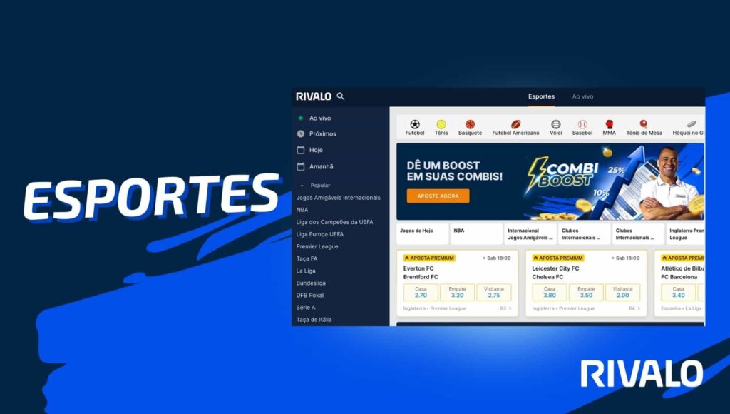 Guia de apostas esportivas da Rivalo Brasil